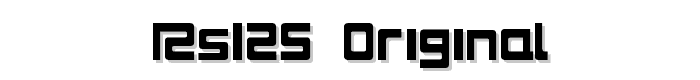 RS125 Original font